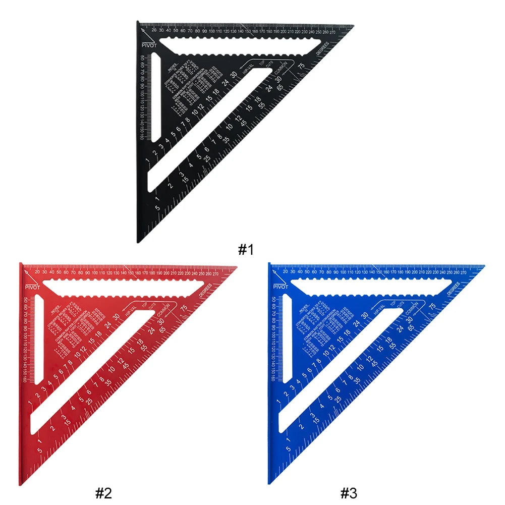 7/12 Inch Triangle Ruler High Precision Speed Square Angle Protractor 90° Triangle Carpenter Square Ruler Carpenter Tools