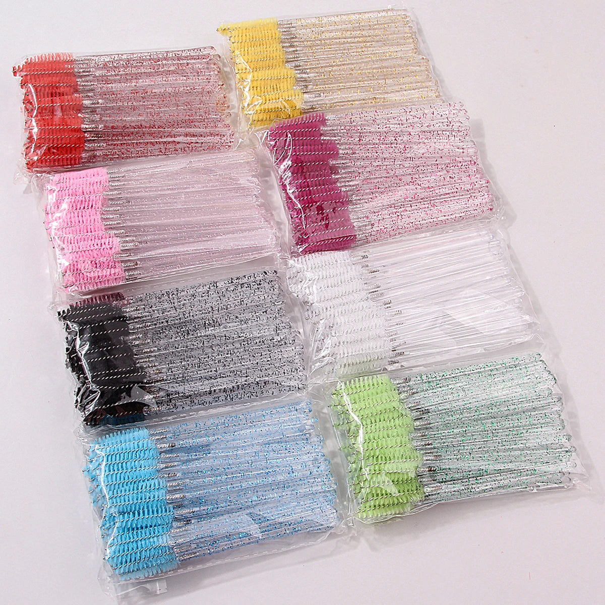 50pcs Reusable Crystal Rod Eyelash Brush Eyelash Comb Eyebrow Comb Eyelash Curl Spiral Multi Purpose Portable Makeup Brush