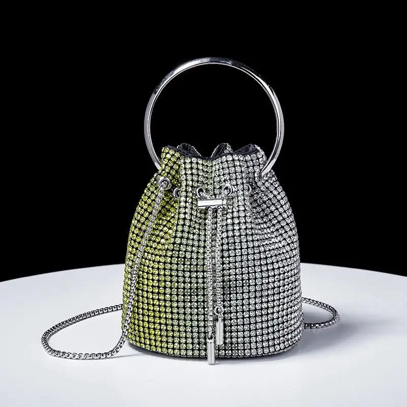 Women's bag bucket bags Women's inlaid diamond bag Fashion dinner women luxury single shoulder designer handbags