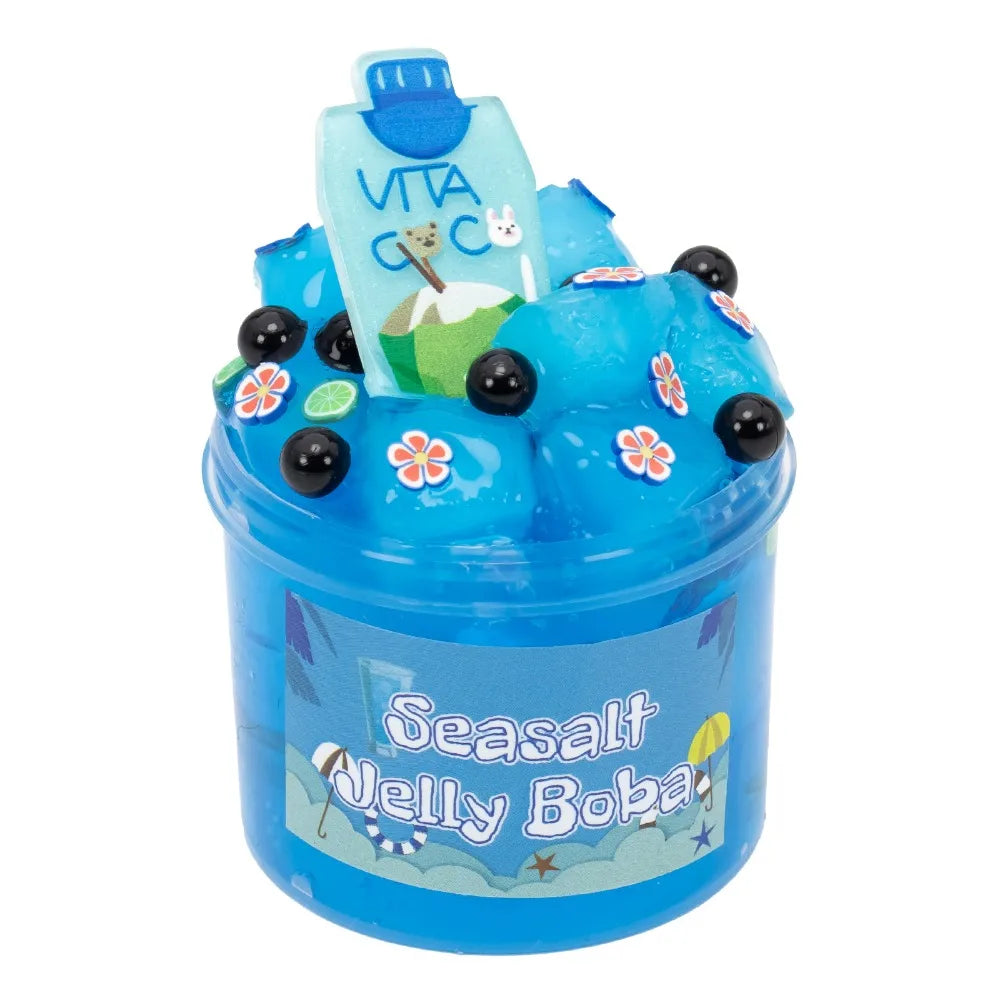 Soft 300ml/70ml Slime Kit Fruit Crunchy Non-Sticky Jelly Cube Slime Glitter Stress Relief Clear Slime Party Favor Gifts