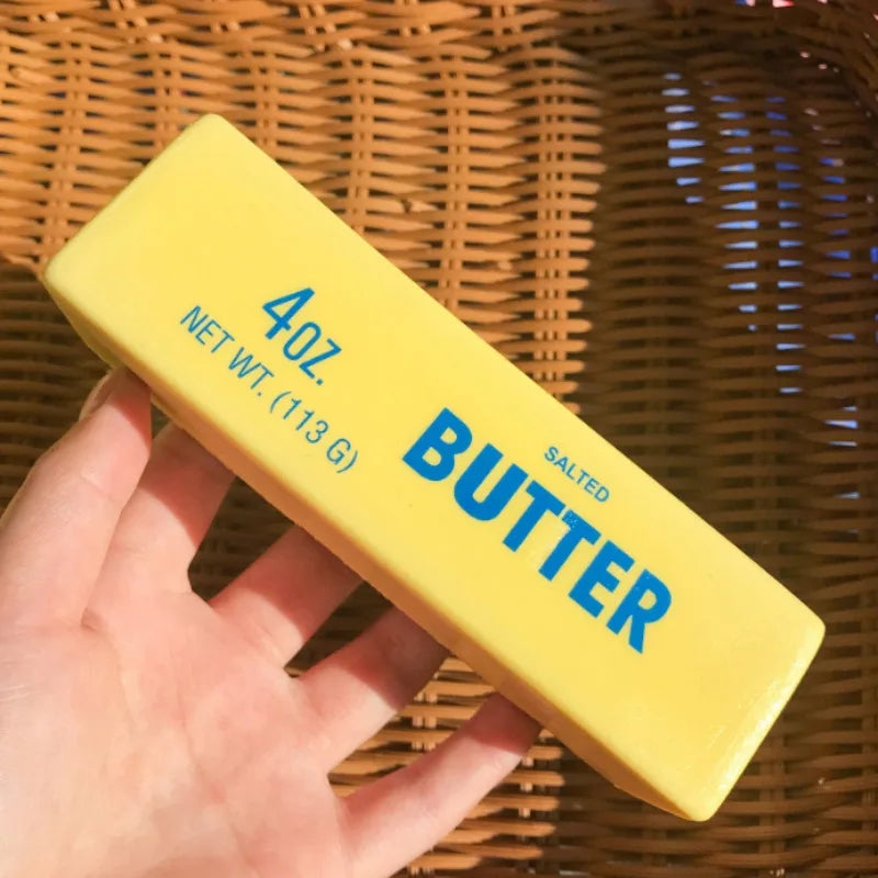 23cm Large Butter Stick Soft Toy with Slow Rebound for Decompression Squeezing Toy for Pressure Release Hand Relaxation Gift Toy