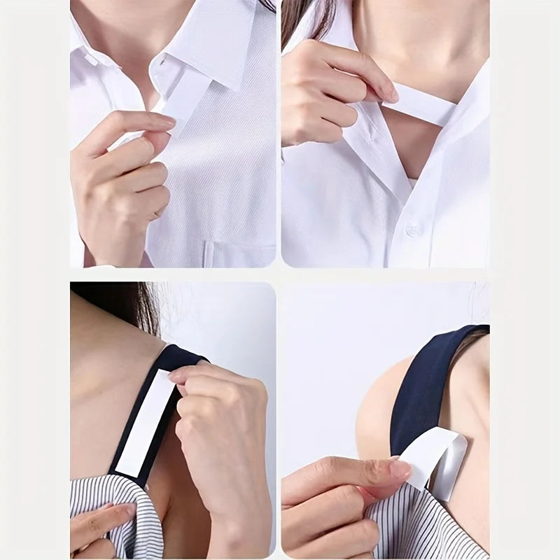 YITAPE 36Pcs Clear Strong Double Sided Fashion Tape, Skin Safe Body Adhesive Strips for Clothing Fixing