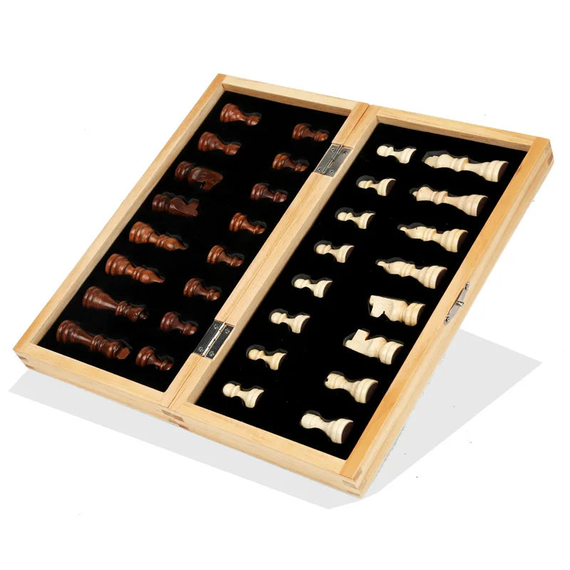 Classics Magnetic Chess with Foldable Board for Kids and Adults, Wooden Chess, Gift for Christmas, Birthday, New Year