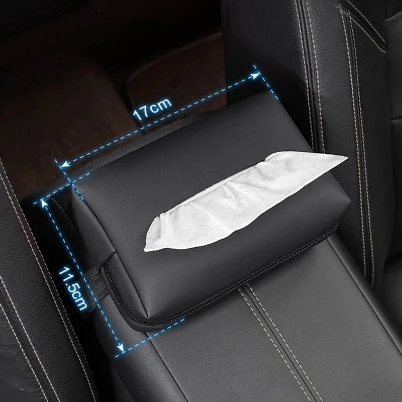 Car PU Leather Tissue Box Gift Set for BYD Seal Dolphin Yuan Plus Seal U Frigate 07 Tang EV Han EV Song Pro Auto Accessories