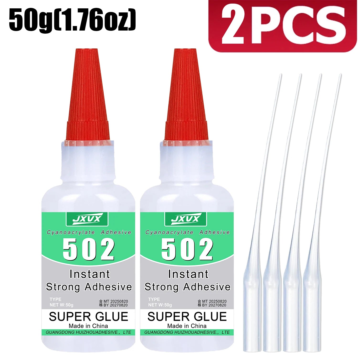 High Capacity Cyanoacrylate Adhesive 502 Super Glue Extra Strong Instant Quick-drying Cyanoacrylate Adhesive Leather Rubber Glass Wood Metal Strong Bond Liquid Glue Tool 1-3 Pieces.