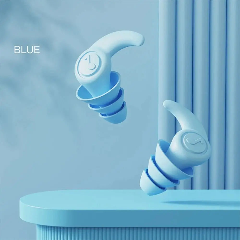 Noise Reduction Anti Noise Earplugs Soft Comfort Waterproof Silicone Ear Plugs Reusable Ear Protector Swimming Earplugs Sleeping