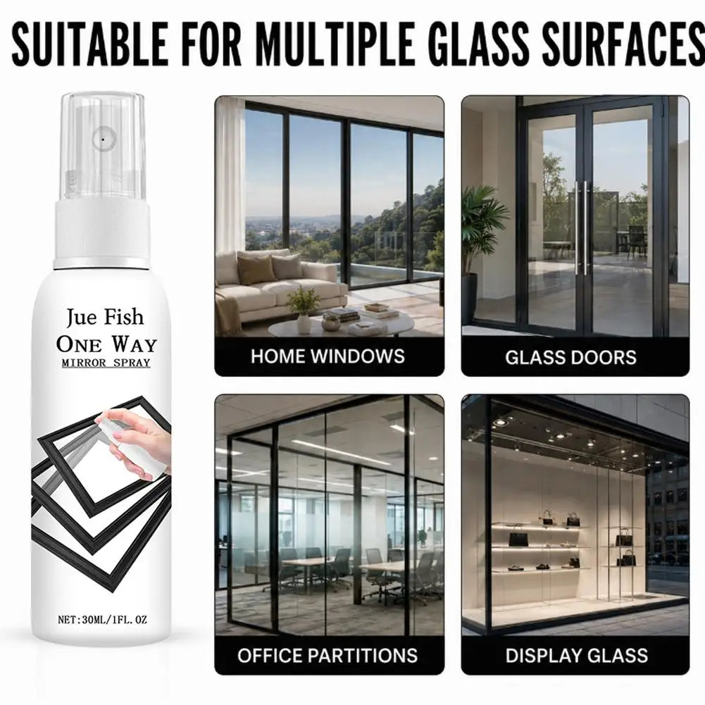 30ml One Way Mirror Spray Privacy Window Film Effect Anti Peeping Glass Isolation Tint Spray For Home Car Accessories