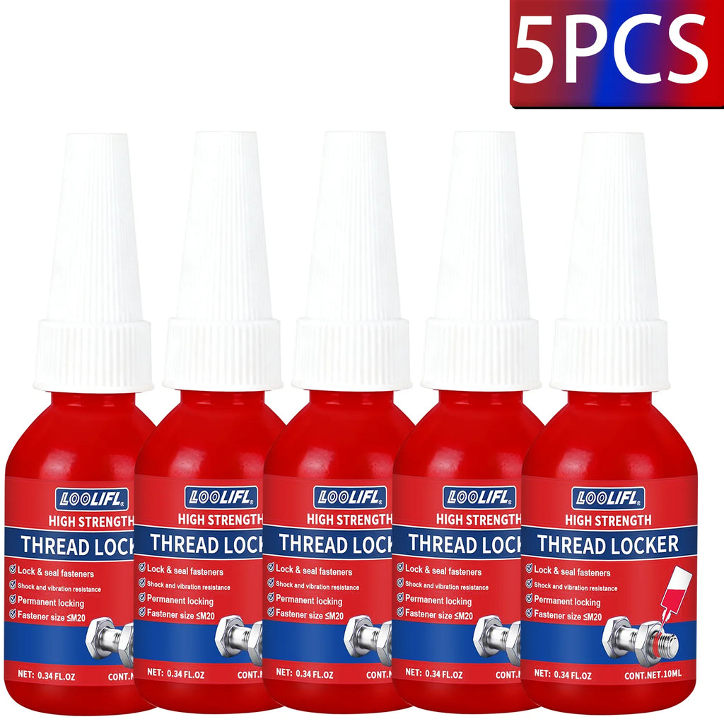 50ML 5PCS Threadlocker Screw Glue Quickly Cured Thread Locking Agent Anaerobic Adhesive Corrosion-Resistant Anti-Loosening Glue