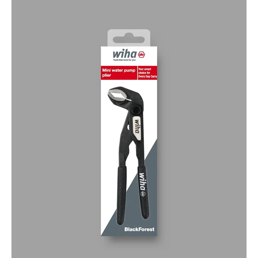 WIHA 46672 5 Inch Multi-Purpose Water Pump Pliers Mini Single-Handed Precision Pipe Pliers 5 Positions