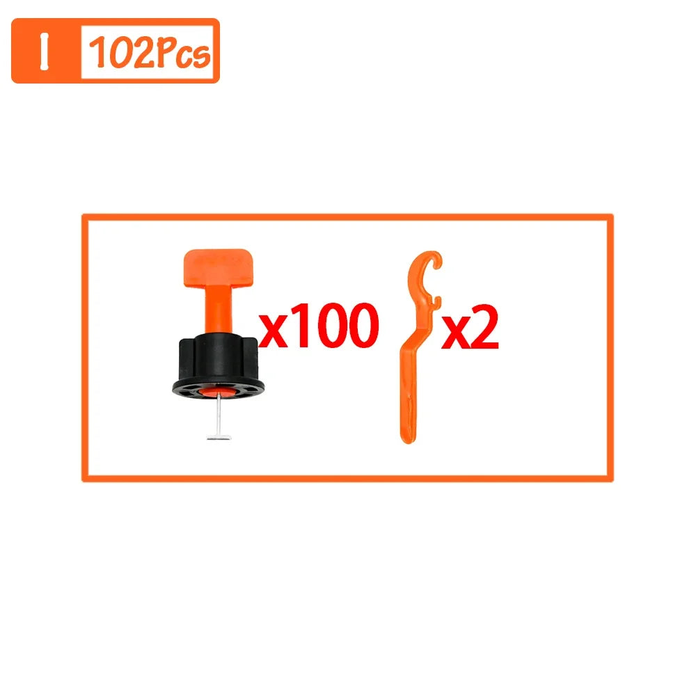 51-402Pcs Floor Tile Leveling System Clips Spacers Porcelain Ceramic Leveler Kit For Tile Laying Wall Fixing Construction Tools