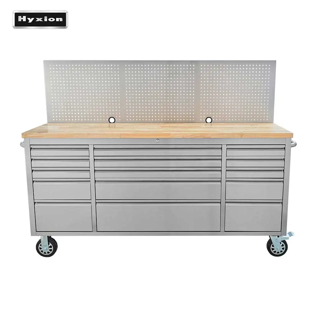 Cabinet Drawer Steel Storage Garage Workshop 72 Inch 15 Drawers Metal Storage Cart Machine Cabinet