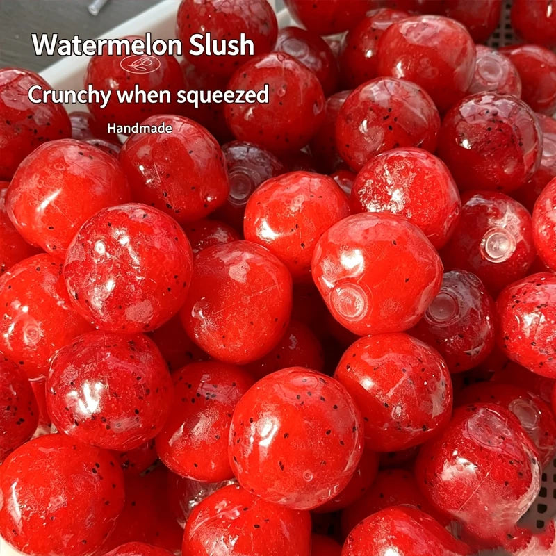 Handmade Watermelon Slushy Squishy Toy Soft Slow Rebound Stress Relief Squeeze Toy Realistic Fruit Simulation Model Adult Gift