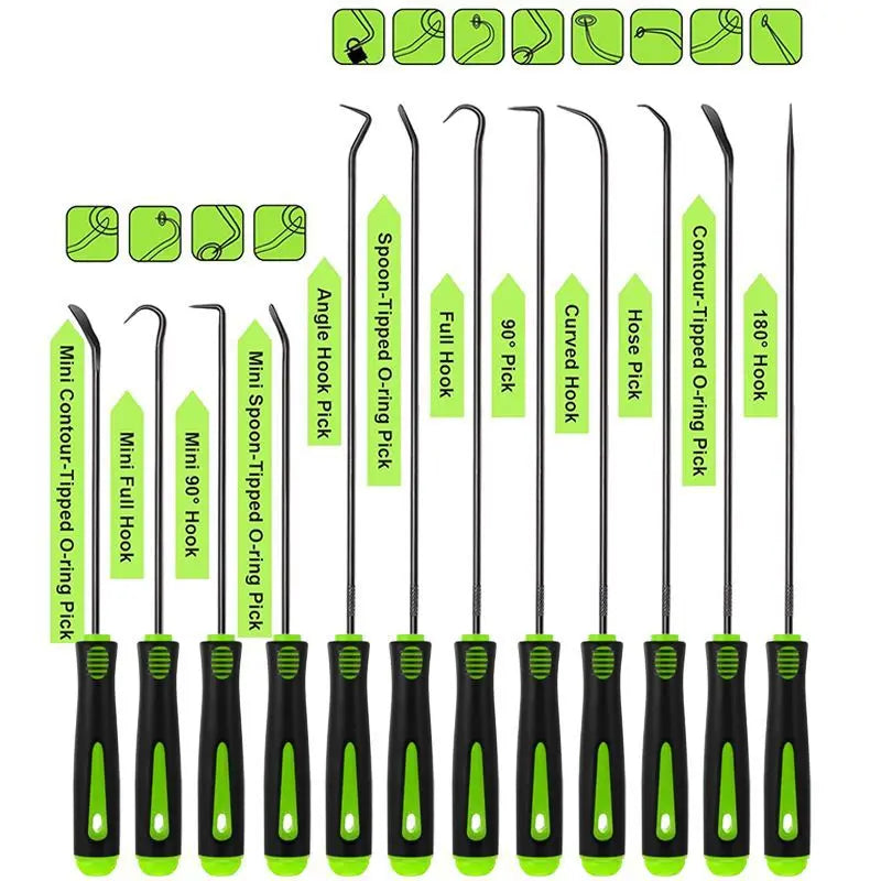 10/4Pcs Precision Pick and Hook Set, Car Auto Oil Seal/O-Ring Seal Gasket Pick Mini Precision Hooks Professional Puller Remover