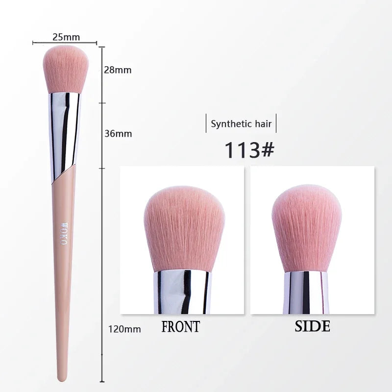 1pcs Makeup Brush Face Contour Powder Foundation Bronzer Cream Blush Eyeshadow Smudge Eyeliner Fashion Fenty Style Beauty Tool