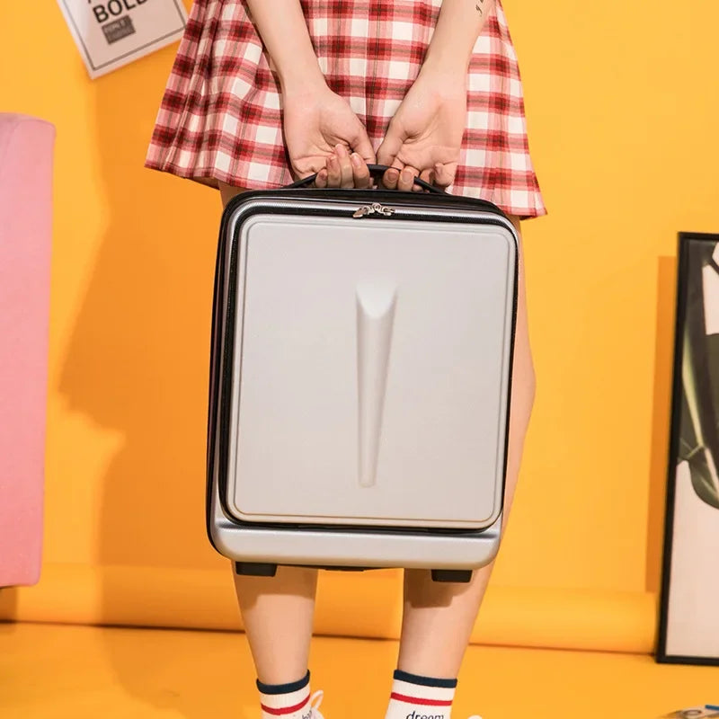 16 Inch Carry on Suitcase Travel Luggage Case Women Small Wash Bag Makeup Case Cabin Luggage Men's Business Portable Suitcase