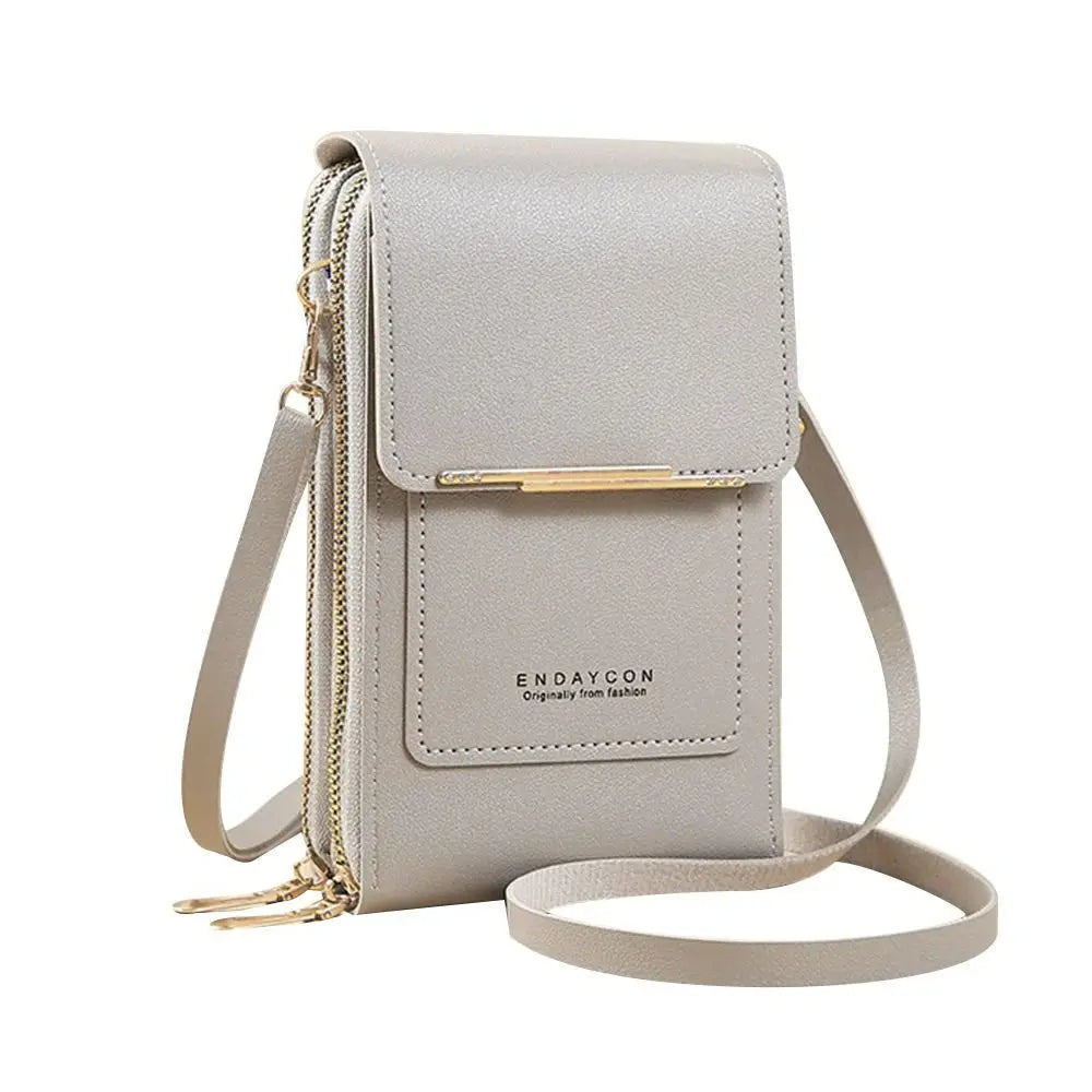 High Quality PU leather Crossbody Bags RFID Anti Theft Purse Bag Touch Screen Phone Bag Women Travel Smartphone Handbag