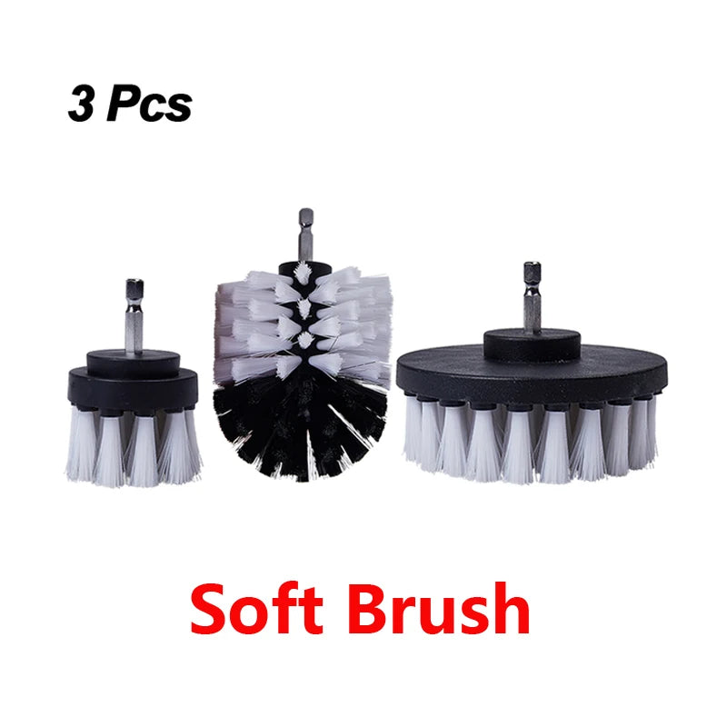 UNTIOR Electric Drill Brush Attachment Set Power Scrubber Brush Car Polisher Kitchen Bathroom Cleaning Tool Car Detailig Brushes
