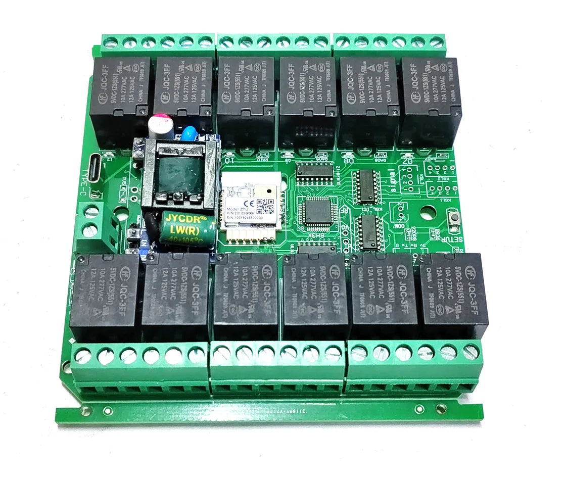 work with Tuya wifi or zigbee 8 channels Relay Switch Module with digital inputs Smart Home Remote Control board controller card