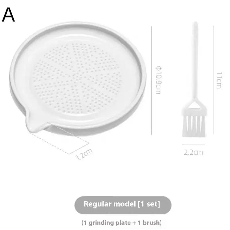 ♥♥♥White Ceramic Manual Grinding Tool, Garlic And Ginger Paste Grinding Plate