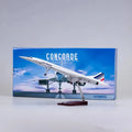 2025 New 1:125 Scale Resin Diecast Air France Concorde Airways With Light Plane Model Airplane Toys Aircraft Collection Display