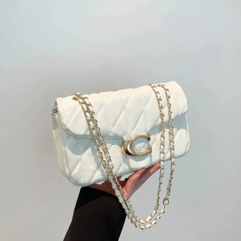 2026Small Fragrant Wind Bag Handbag Rhombic Chain Bag 2026 New One-shoulder Messenger Bag Joker High Sense Small Square Bag Tide