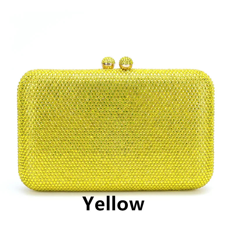 WHTUOHENG Crystal Evening Bag Black/Gold Evening Bag Women Diamond Clutches Bags Pink/Blue/Silver Rhinestone Clutch Formal Prom