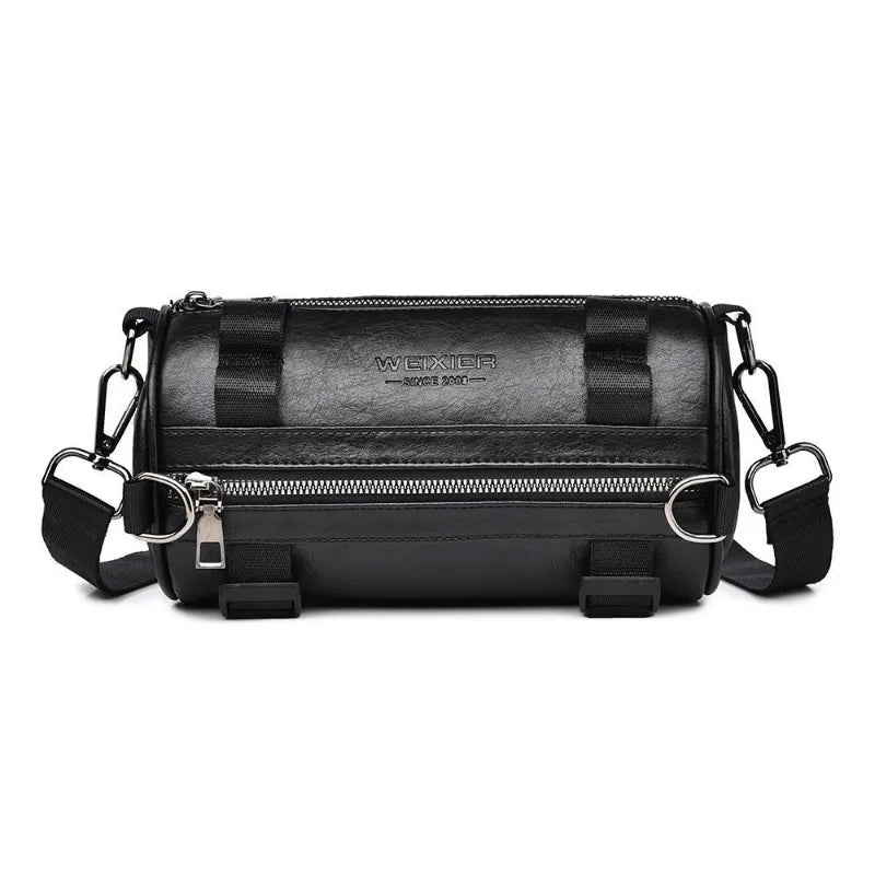 New Messenger Bag Cylinder Ins Men's Bag Casual Japanese Single Shoulder Men's Fashion Trend Street Bag Durable Simple Handbags