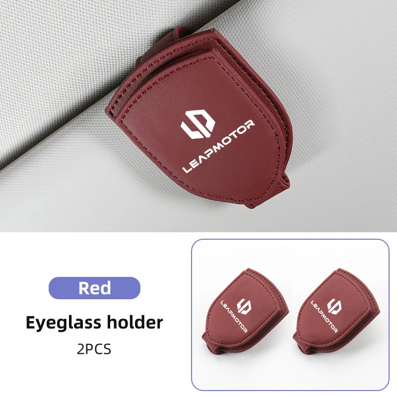 Sunglasses Holder Car Sunshades Magnetic Sunglasses Clip Ticket Clip For Leapmotor T03 S01 C11 C01 Leap Motor