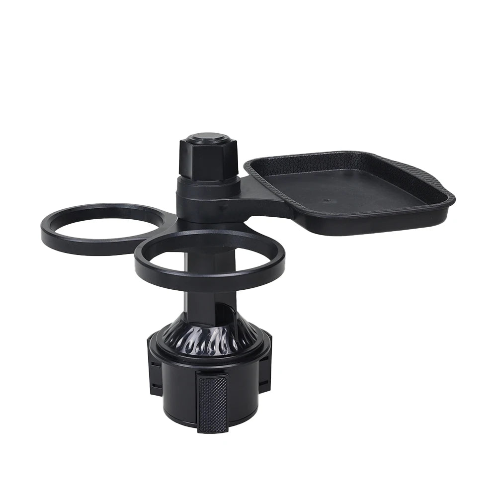 For Universal New 3 in 1 Detachable Car Cup Holder Tray Expandable Food Table 360 Rotating Design Sturdy Base Long Road Trips