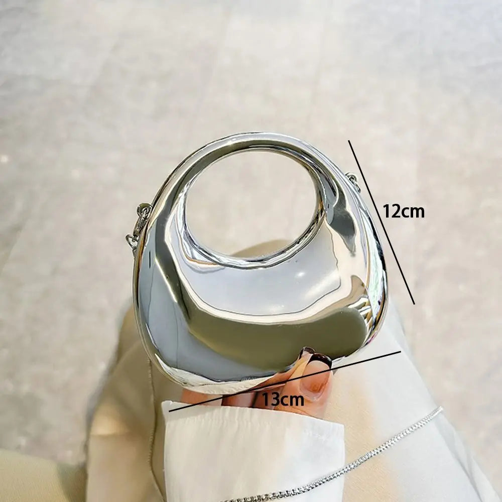Fashion Acrylic Clutch Bags Elegant Small Handbags Portable Handle Wrist Bag for Women