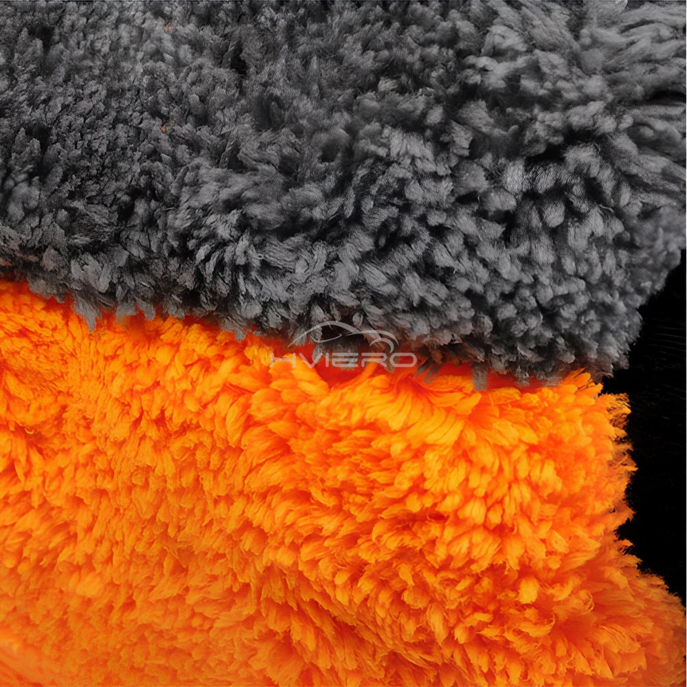 Auto Paint Care Wash Gloves Double Face Coral Velvet Bear Paw Beauty Cleaning Thumb Bicycle Tire Sponge Brush Tools Orange Gray