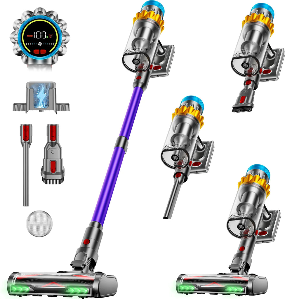 VAKERR X15 Pro 65KPA Cordless Vacuum Cleaner 650W Strong Suction Stick Vacuum 70Mins Runtime for Hard Floor Pet Hair and Carpet