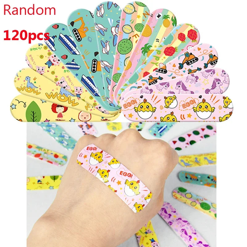 10-480Pcs Cartoon Animal Pattern Waterproof Hemostasis Kids Band Aid Stickers Adhesive Bandage Plasters for Children