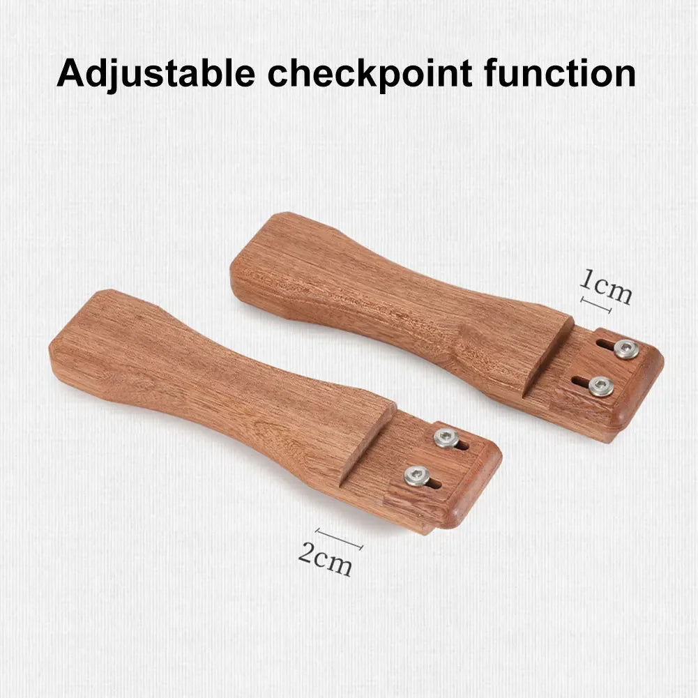 Outdoor Grill Pan Handle Anti Scald Solid Wooden BBQ Handle Bayonet Adjustable Heat Resistant Insulated Grip Replacement