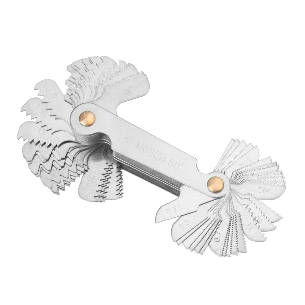 Metric Metal Thread Gauge 58pcs Precision Thread Measuring Tool Portable Durable Thread Checker Measuring