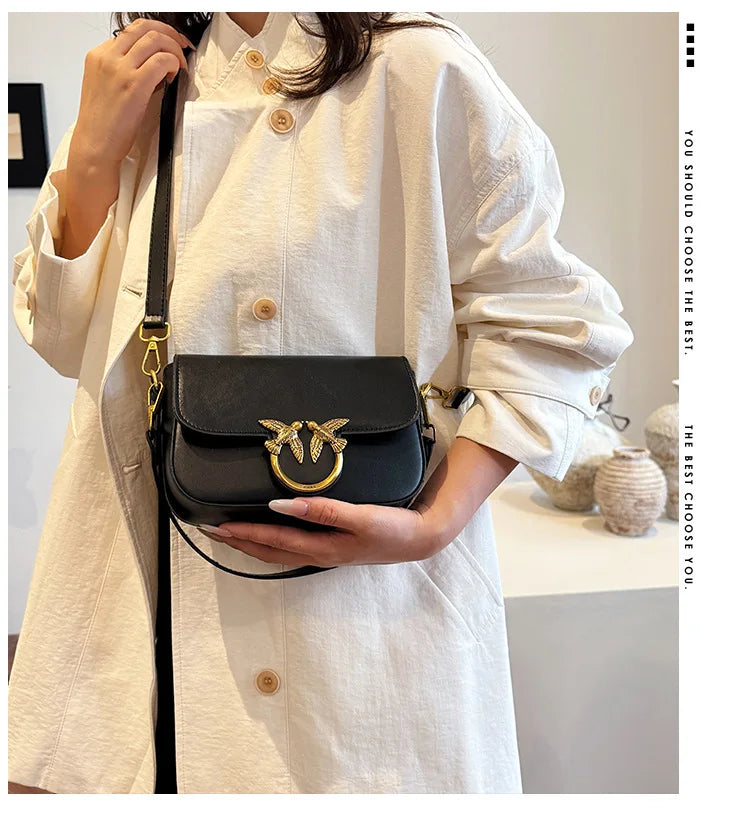 Fashion commuter women's bag Bacchus chain bag One shoulder oblique span Swallow bag Flying bird double flying swallow bag