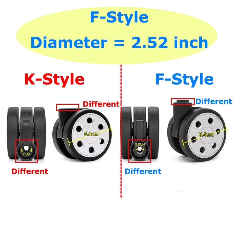 Diameter 1.97INCH/2.52 INCH Wheels for rimowa suitcase wheel replacement for rimowa suitcase wheel assembly rimowa suitcase part
