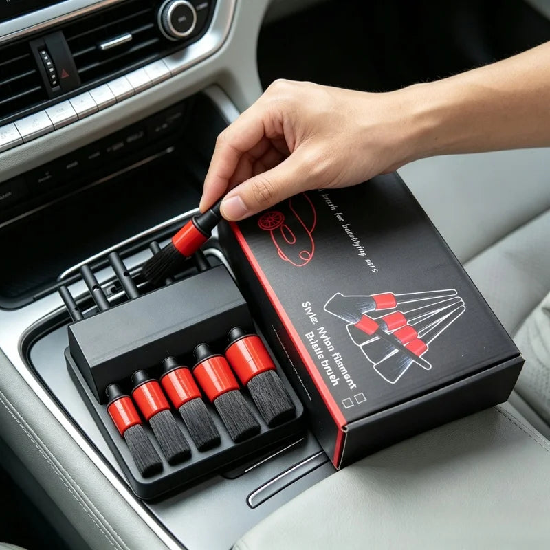 Car Detailing Brush Set Multi-Size Cleaning Brushes For Dashboard Air Outlet Wheel Auto Care