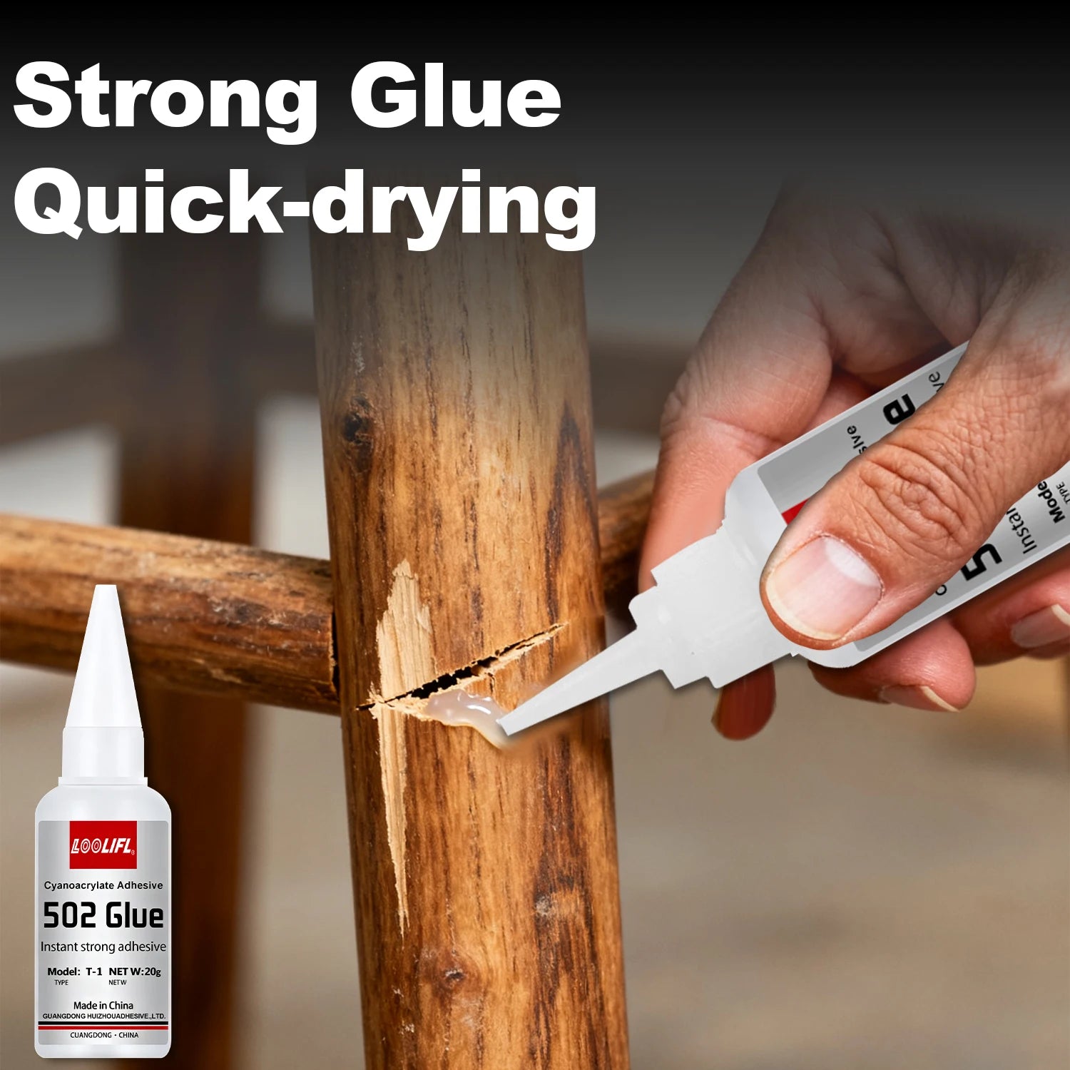 502 Instant Super Glue Transparent Fast Drying Cyanoacrylate Liquid Adhesive Universal Repair Glue for Glass Ceramic Craft