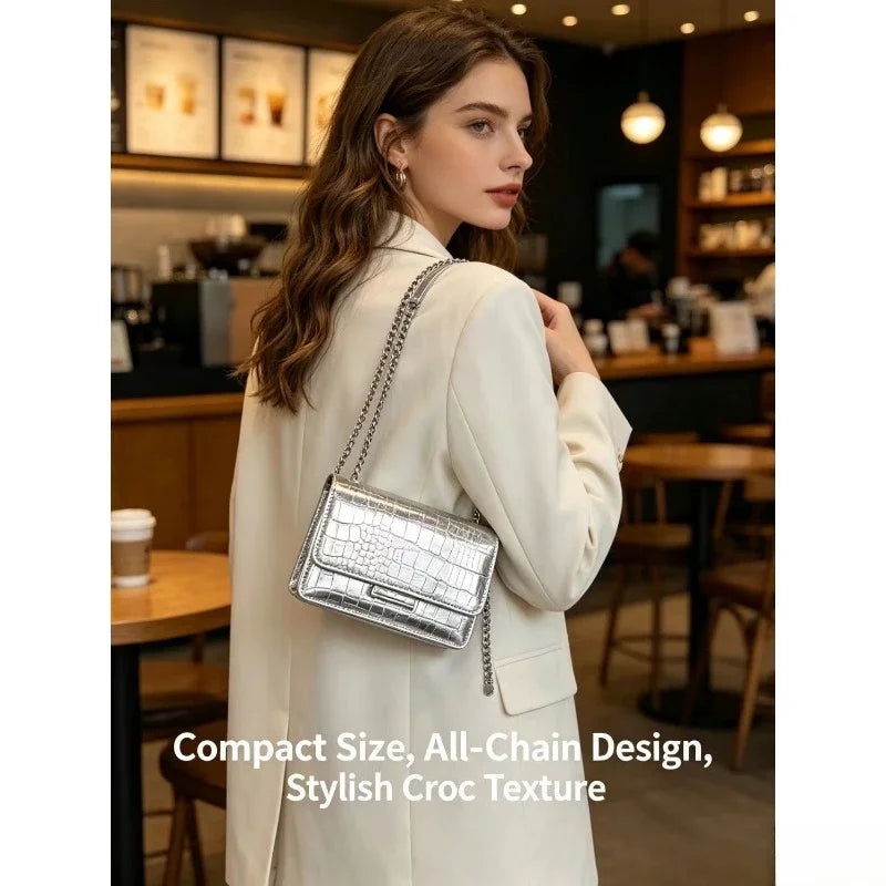 Women's Rhombus Chain Small Square Bag 2026 High-End Fashion Shoulder Messenger Mini Bag Versatile Elegant Trendy
