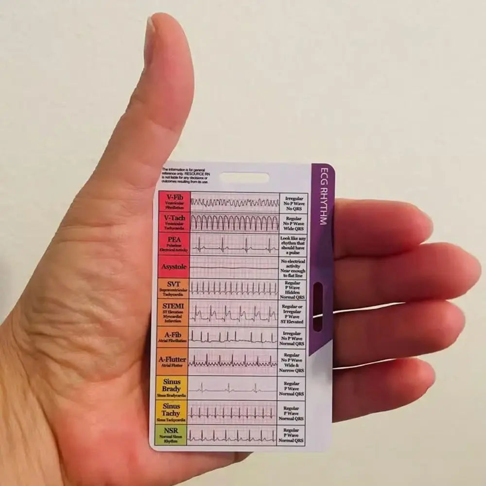 New ECG/EKG Calipers Horizontal Vertical Transparent ECG 7 Step Ruler Plastic Portable Measuring Tool