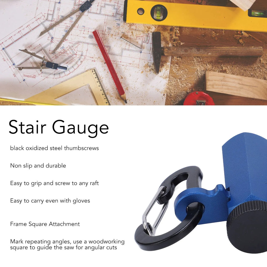 Aluminium Alloy Stair Gauge Stair Gauge Aluminum Alloy Hex Flat Gauge with Thumb Screw for Framing and Rafter Framing Jig