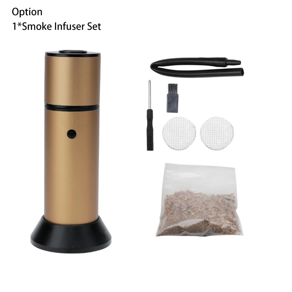 BORUiT Portable Molecular Cuisine Smoking Gun Smoke Infuser Food Cold Smoke Generator Meat Burn Smokehouse Cooking for BBQ Grill