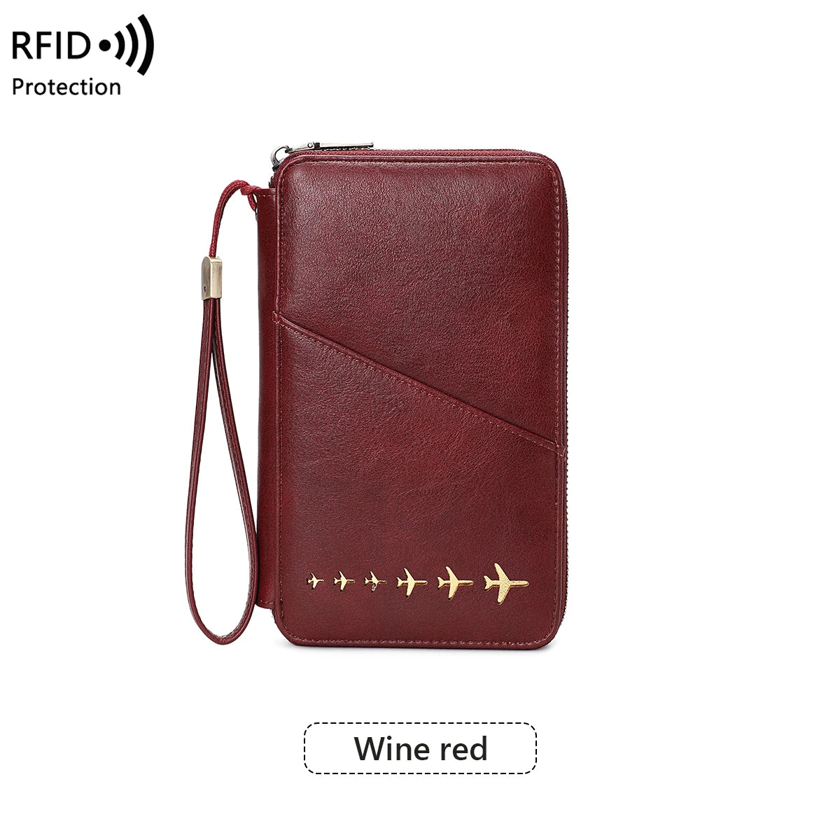 New Family Passport Holder Wallet RFID Blocking Travel Document Storage Bag Women Men Multifunctional PU Leather Passport Wallet
