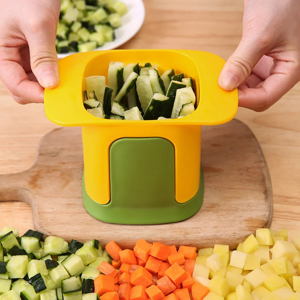 Hand Press Vegetable Dicer Outdoor Cucumber Slicer Fruit Cutter Picnic Supplies - Portable Shredder for Camping