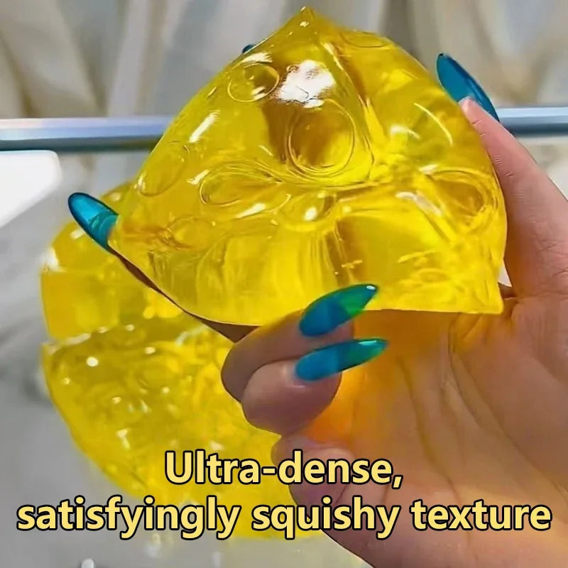 Squishy Honey Cheese Square Fidgets Toys Super Soft Mochi Cheese Squeeze Toy Funny Anti-stress Sensory Toy for Adults Gifts