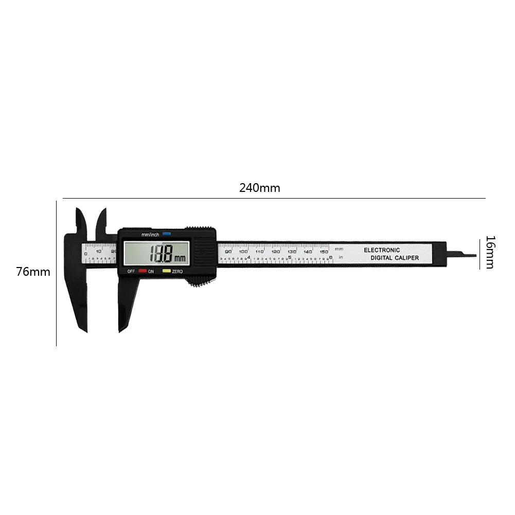 150mm/6Inch Digital Caliper Measuring Tool Digital Micrometer with Large LCD Screen Pachymeter for DIY/Household