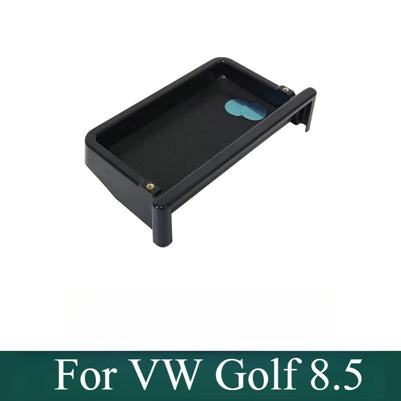 For VW Golf 8.5 2025 2026 Screen Rear Storage Box with Phone Holder Practical In-Car Organizer Dashboard Accessories
