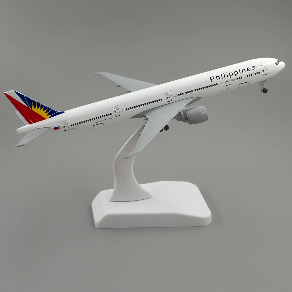 19cm Philippine Airlines Aircraft Model Boeing 777 with Landing Gear B777 B747 Airplane Children Kids Gift for Collection