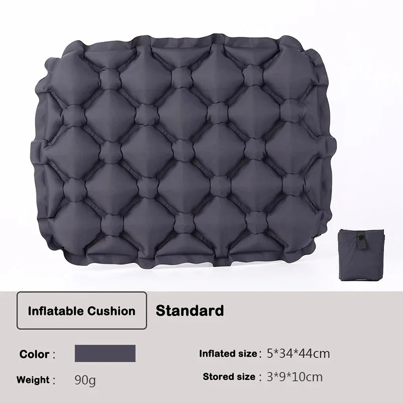 Portable Inflatable Seat Cushion Lightweight Travel Air Sitting Pad Moisture and Water Resistant Camping Chair Mat for Outdoor